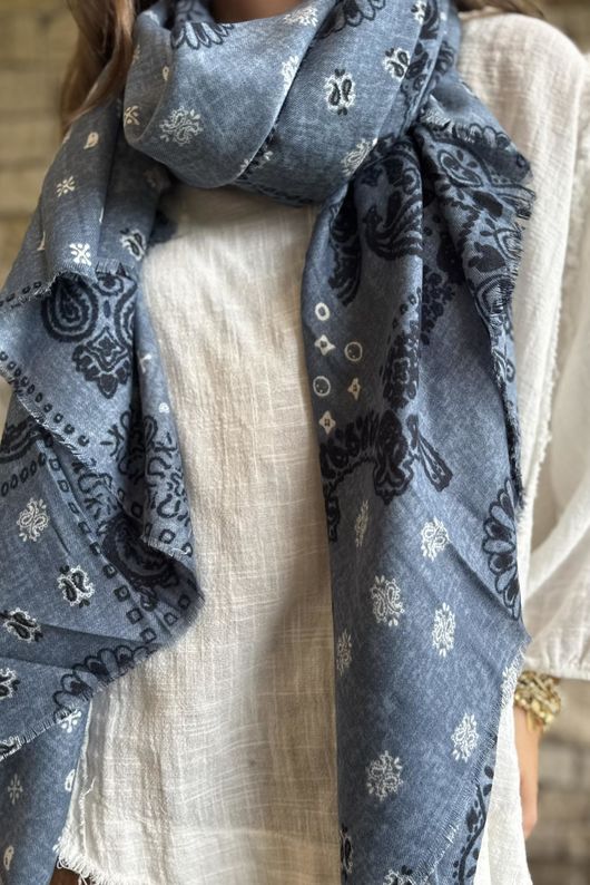 Lucky Bandana Scarf Denim 